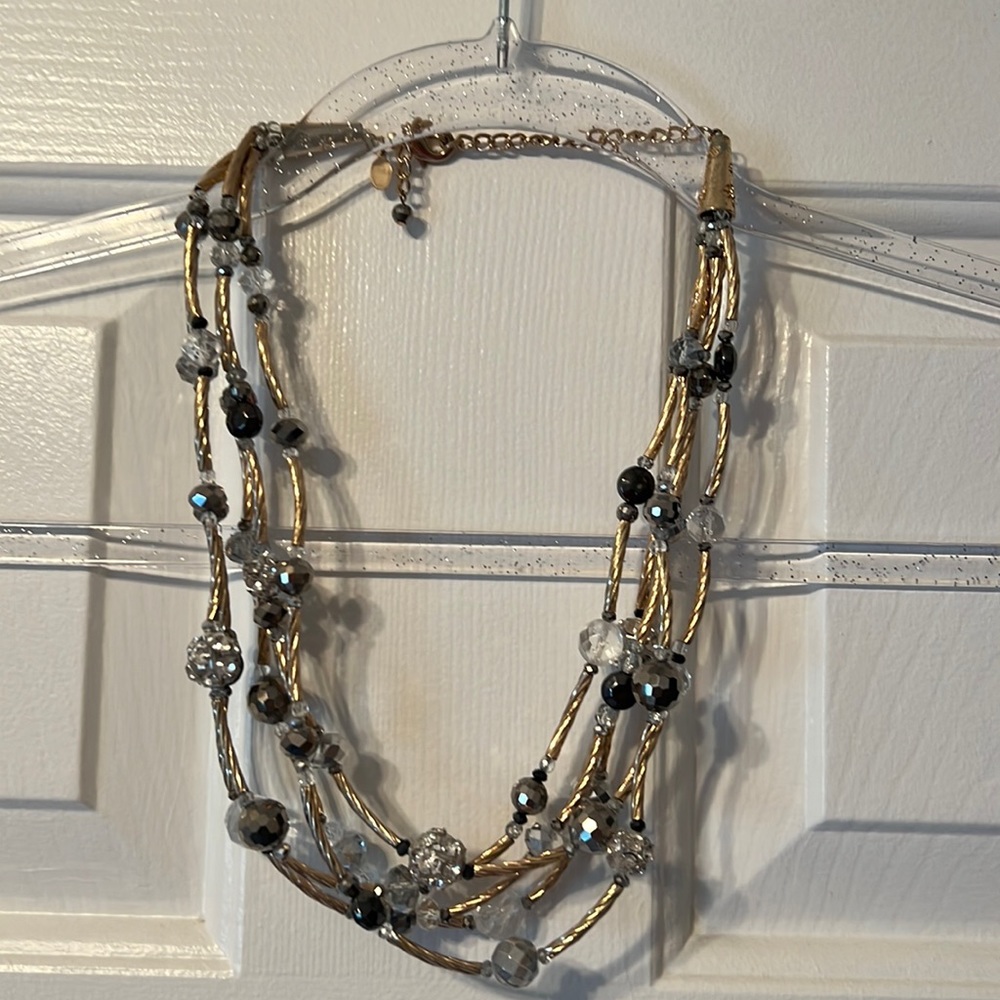 Chico’s Gold and Blue Statement Necklace ✨